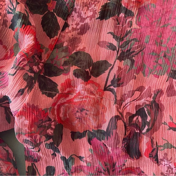 PAIGE Elynne Floral 100% silk tie-neck blouse - Picture 10 of 10